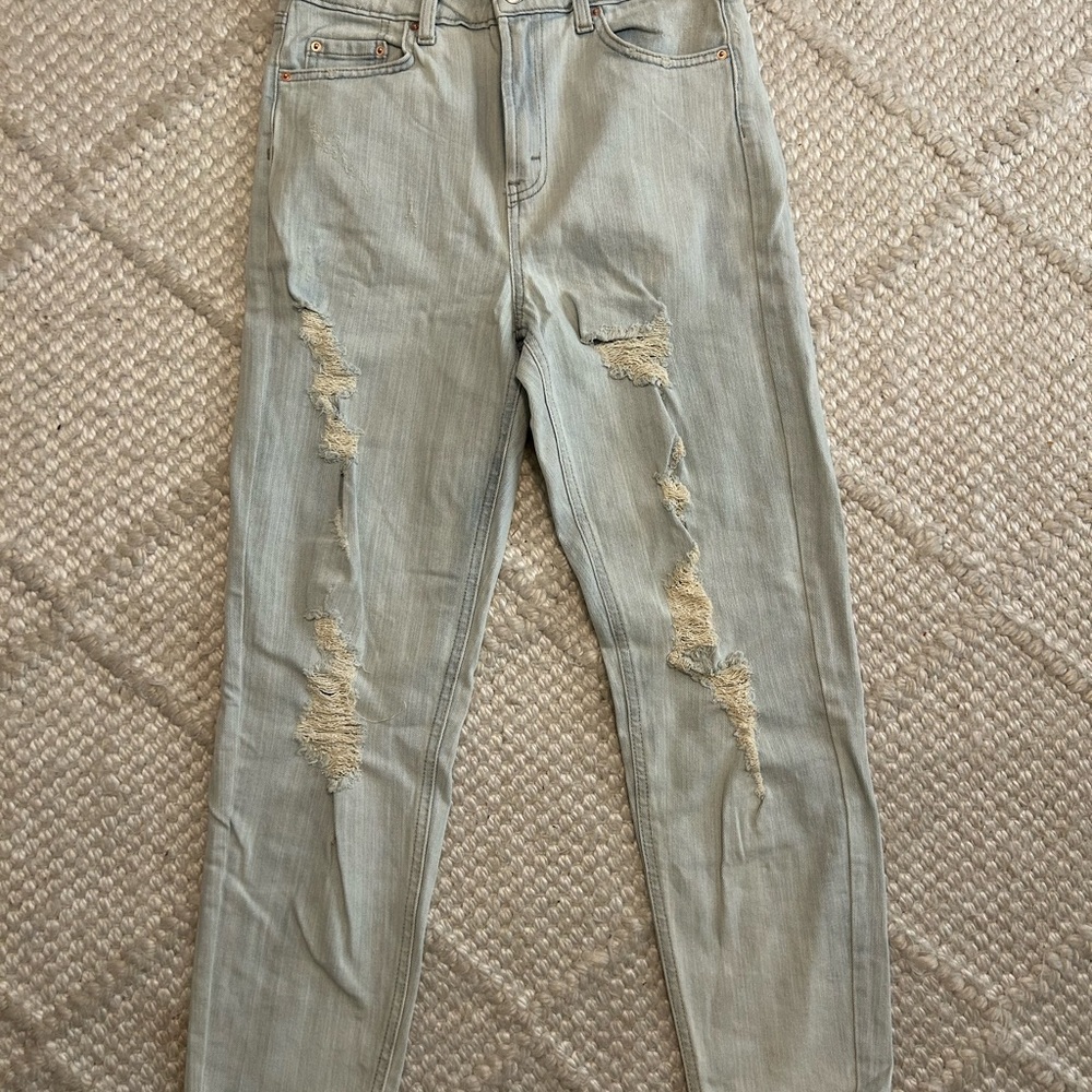Wild Fable Light Gray Distressed Skinny Jeans